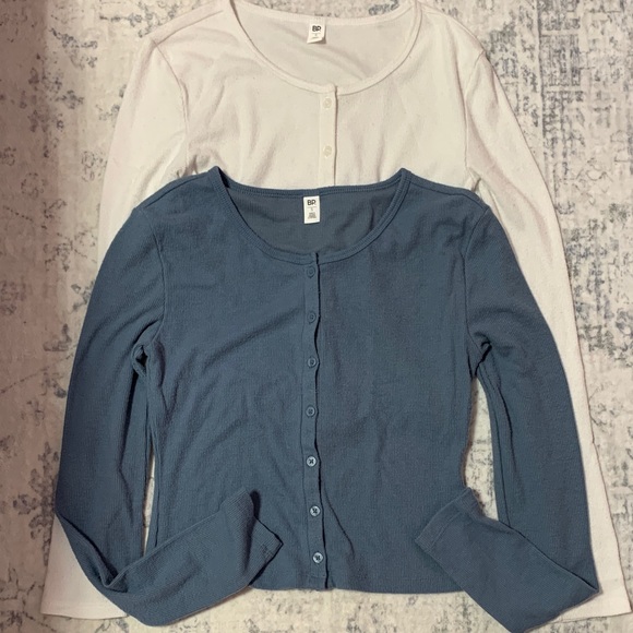 BP Women's Cardigan Set - White and Blue - Picture 3 of 4